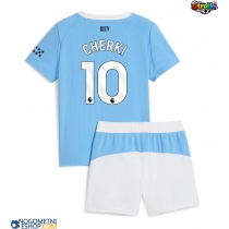 Otroški Nogometni dresi Manchester City Rayan Cherki #10 Domači 2025-26 Kratek Rokav (+ Kratke hlače)